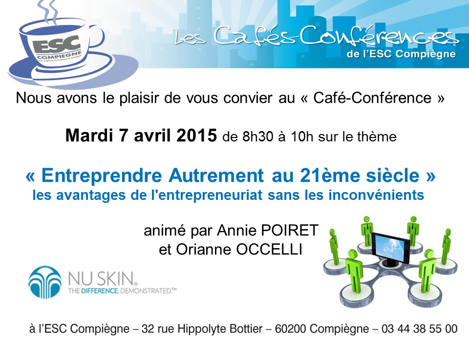 CaféConférence ESC Compiègne diriger autrement au 21ème siècle ESC