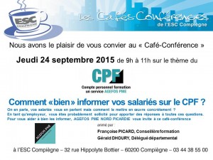Invitation ESC Compiegne cafe conf cpf AGEFOS 2015 24 9 15